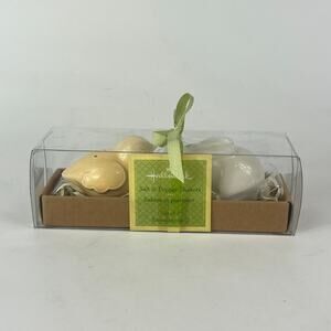 Chick Bunny Easter Salt Pepper Shaker Set New Hallmark Retired NOS Yellow White